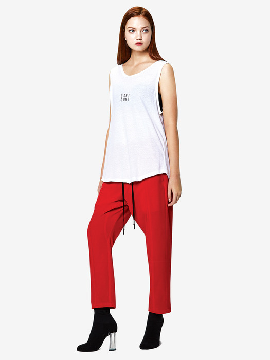389 SN / UNISEX CROPPED PANTS / RED