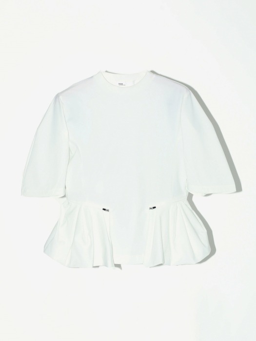 [WOMEN] 19FW SATIN JERSEY TOP WHITE TA92-JK039-E