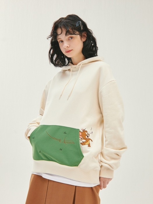 [SS20 Stereo & Jerry] Grass Pocket Hoodie(Ivory)