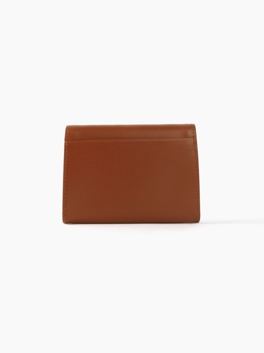 REIMS W022 Cover R Pocket wallet Camel Brown