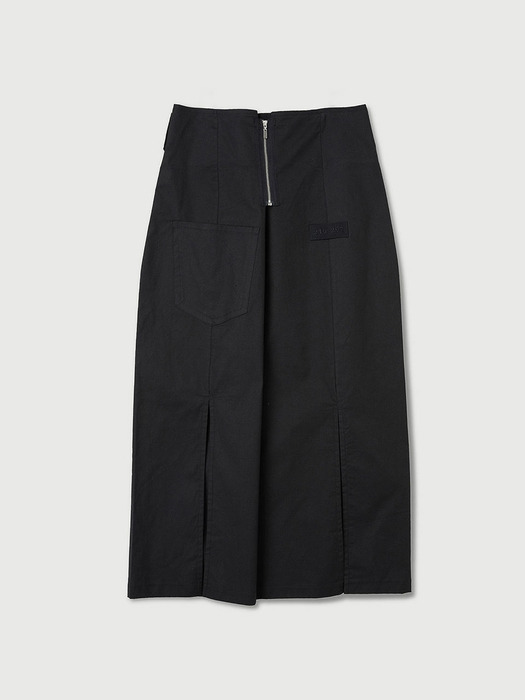 no.178.5 (black wrap slit skirt)