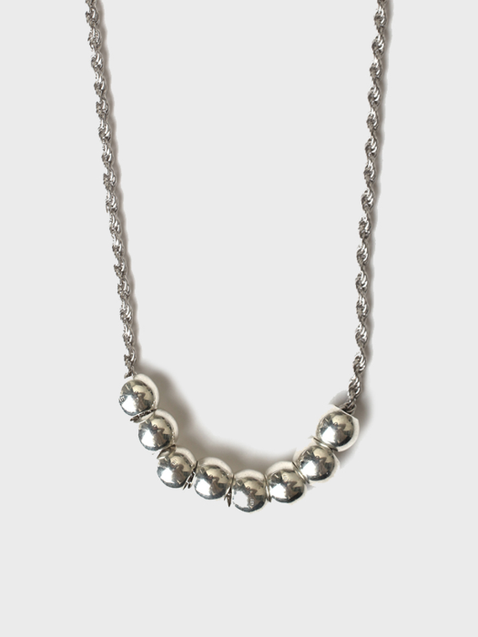 SCB012 Silver ball necklace