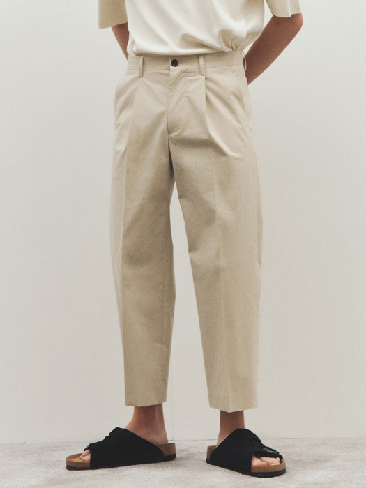 Lightweight Cotton  Wide-leg Trousers