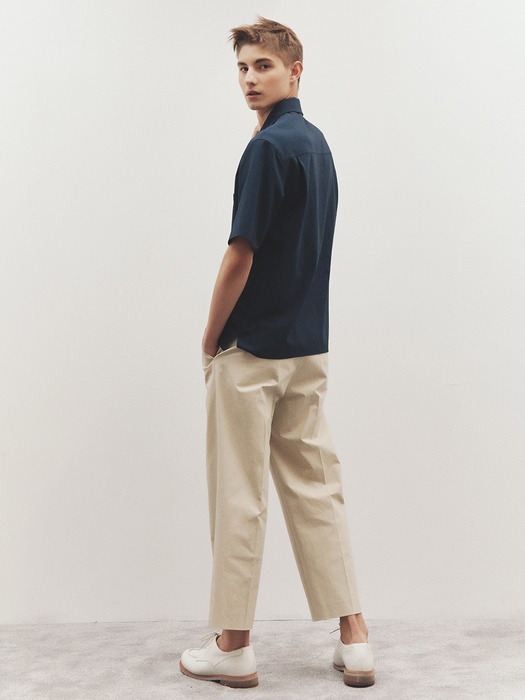 Lightweight Cotton  Wide-leg Trousers