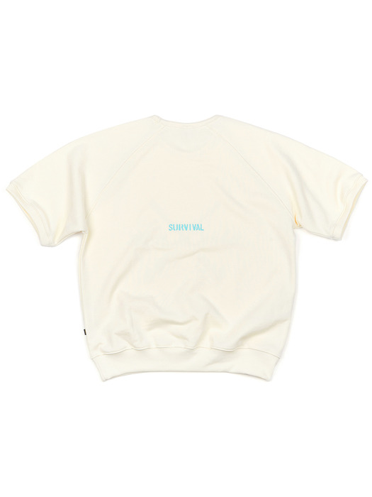 PADDLE EMBROIDERED HALF CREW_IVORY