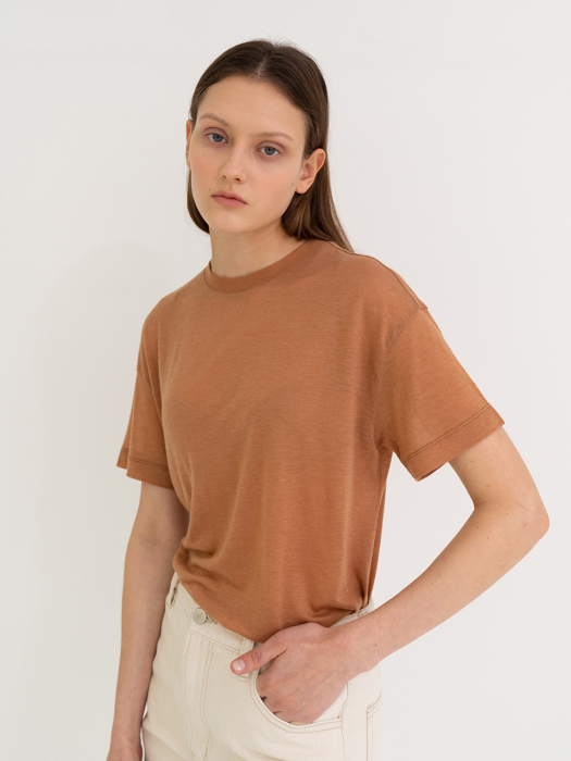 soft through t-shirt l/brown