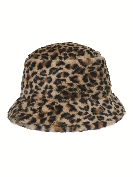 LEOPARD BUCKET HAT (BROWN)