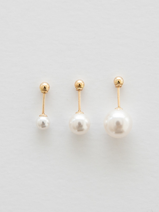 14k gold pearl ball piercing (14k 골드)