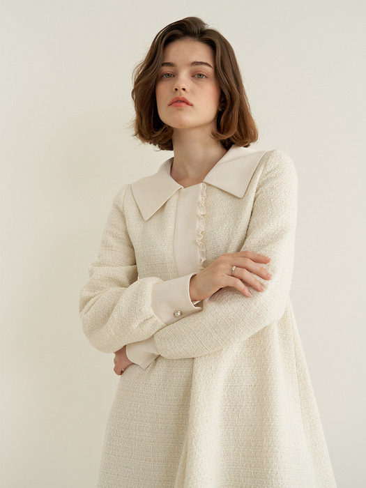 COZY TWEED #GOLD WHITE