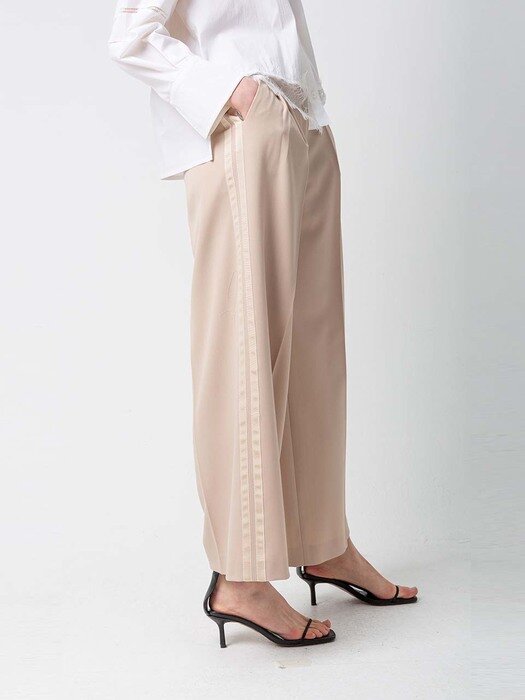 Side taping Wide Pants_L/BE