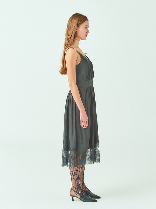 Black Lace Slip Dress