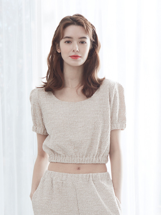 LOVELY TWEED CROP TOP ( 2 Color )