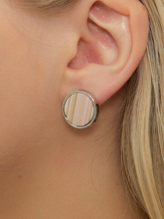 2021 Pantone Stratum Silver Metal earring (PG)