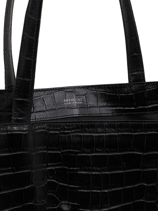 PRECIOUS BAG - Large  Black(Croco type)