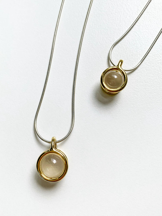 stem stone necklace-L-combi