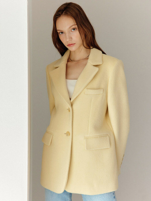 엘로우 모나 앙고라 울 자켓 / YELLOW MONA ANGORA WOOL JACKET