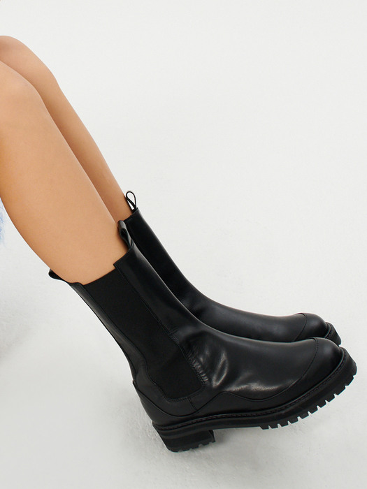 Wave Rubber Boots / D21F04-BK