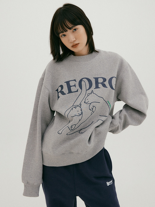 NOI CAT FRIENDS SWEATSHIRTS GRAY