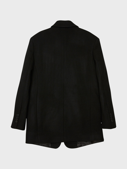 over size wool jacket_black