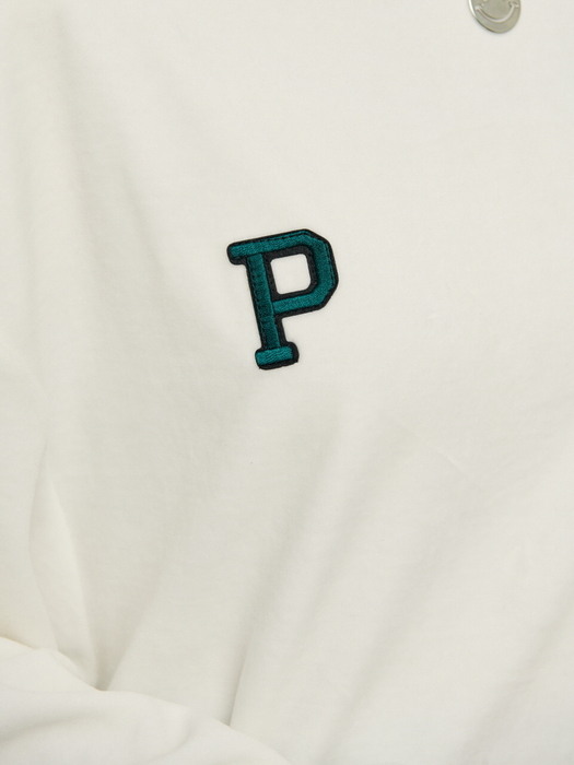 Snow -Velvet P logo sweat shirt