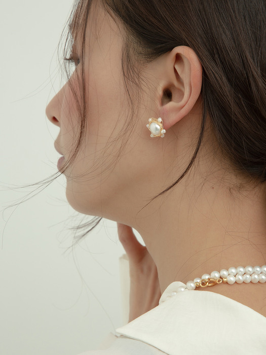 Mini Handmade Freshwater Pearl Earrings
