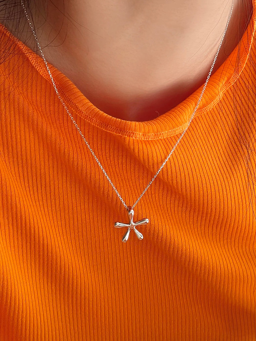 [silver925] flower necklace