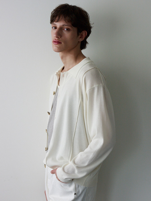 UNISEX, Cool Touch Summer Cardigan / Ivory