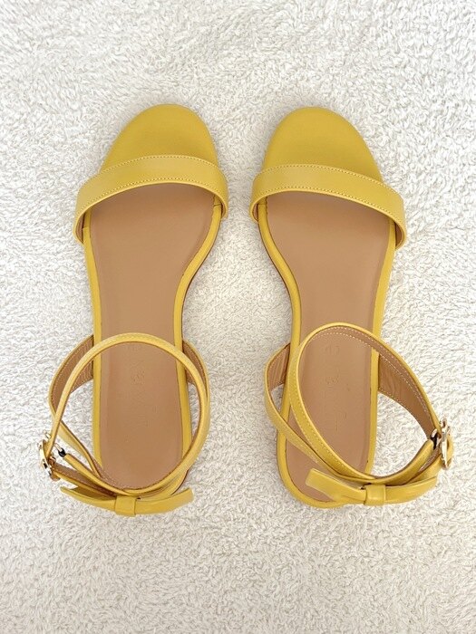 Olivia Back-Ribbon Sandals - Lime Yellow