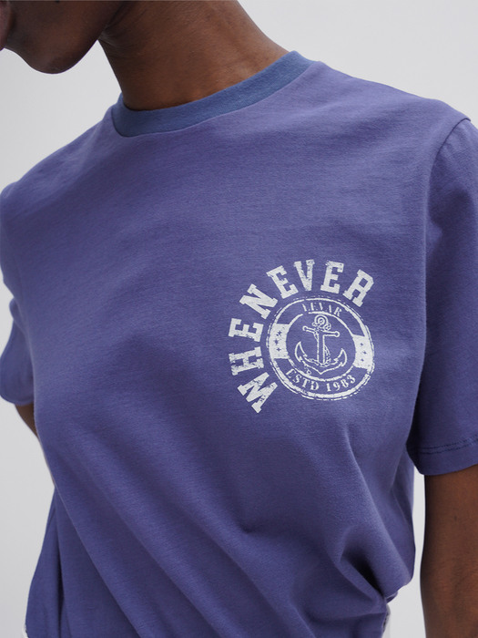 Whenever-Print  T-Shirt - Blue