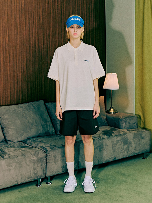 RELAXED-FIT COTTON PIQUE POLO SHIRT_IVORY