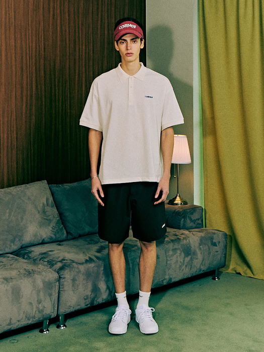 RELAXED-FIT COTTON PIQUE POLO SHIRT_IVORY