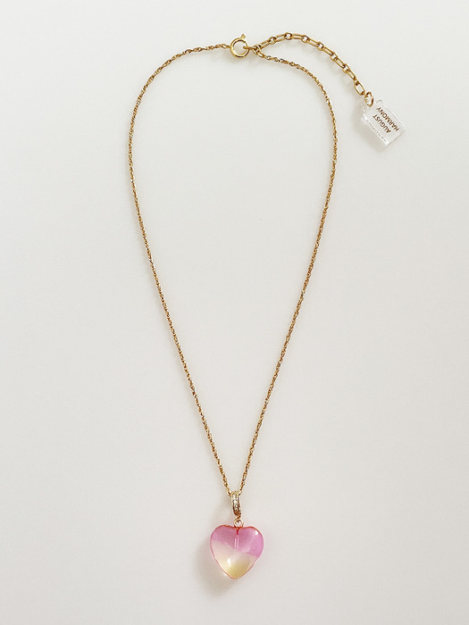 Cocktail Heart Necklace (Peach Crush)
