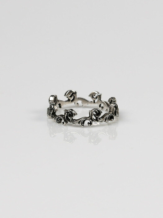 Baroque Frame Ring #3_GRAY