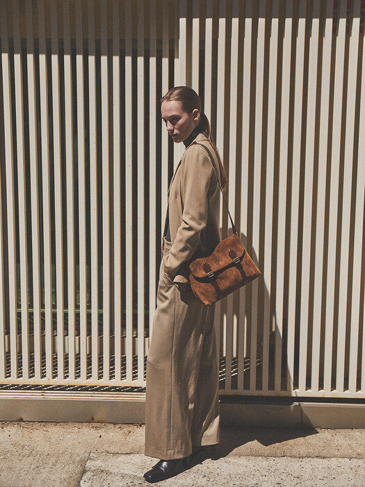 [단독]SABINE SATCHEL BAG_SUEDE BROWN