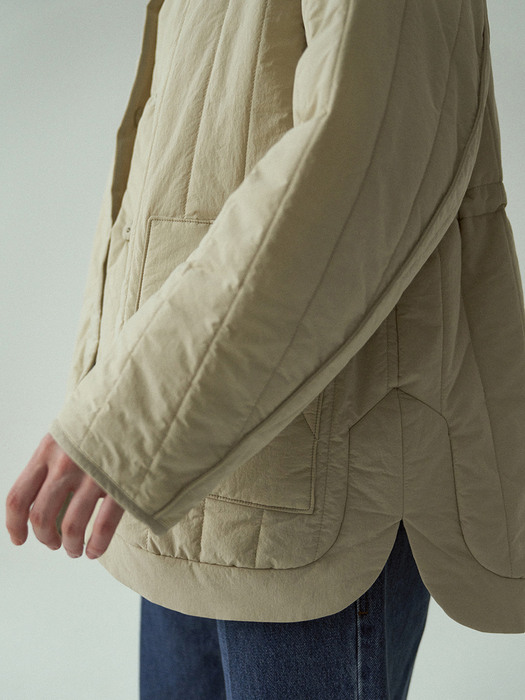 quilting oversized jacket (light beige)