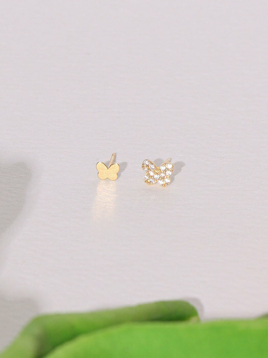 언발 나비 귀걸이 (14k gold)