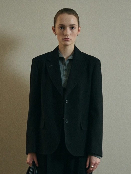 CLASSIC TWO BUTTON SINGLE JACKET_BLACK