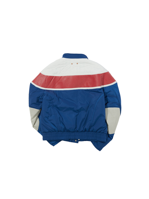 BRIAN22 BIKER PADDED JUMPER awa478m(BLUE)