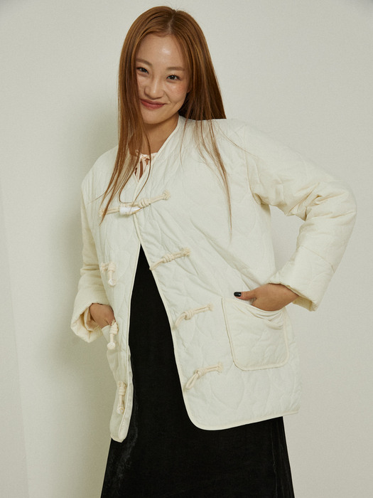 Cloud quilting jacket (ivory)