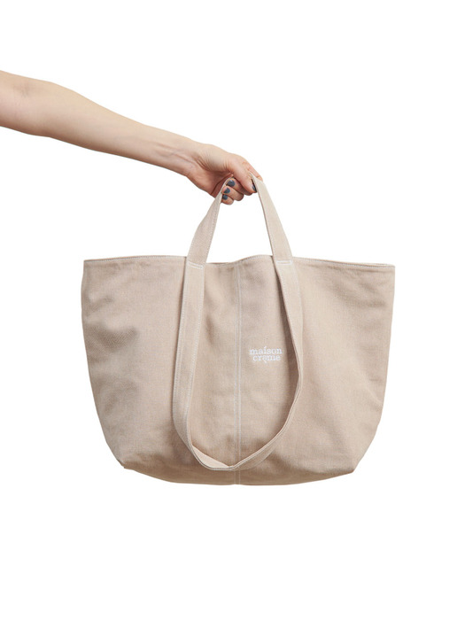 Reversible stitch bag_Beige