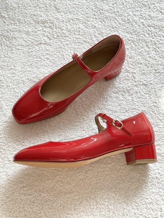 Jules Mary Jane Pumps - Patent Red