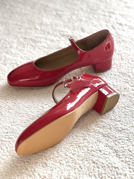 Jules Mary Jane Pumps - Patent Red