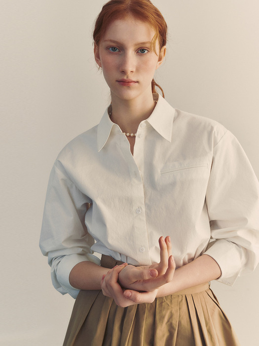[9차]WATERLOO Volume sleeve shirt (Blue stripe/Ivory/Sky blue)