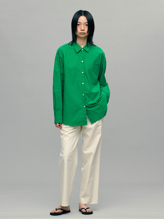 Classic Logo Cotton Shirt (Green)