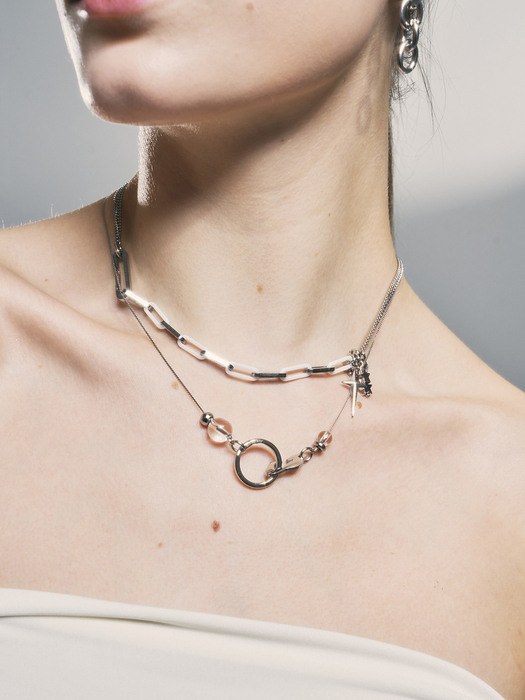 no.315 geometry hook necklace