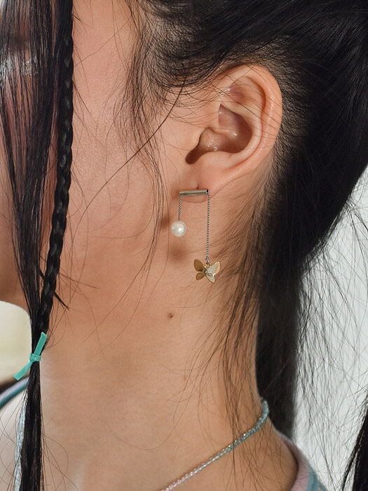 Nabi and pearl seesaw earring