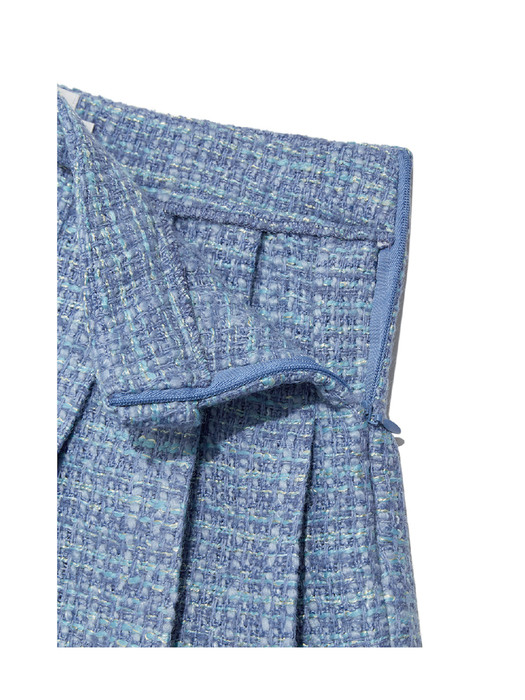 NELLE TWEED SKIRT(BLUE)