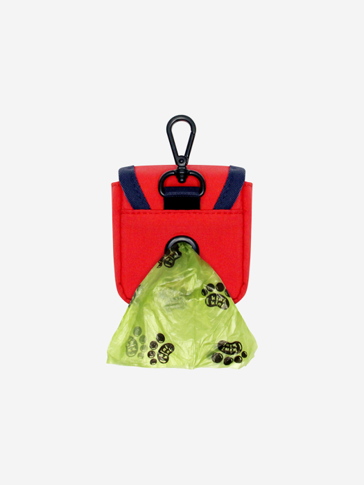 SIGNATURE LOGO SUPPLEX POOP BAG-RED(풉백)