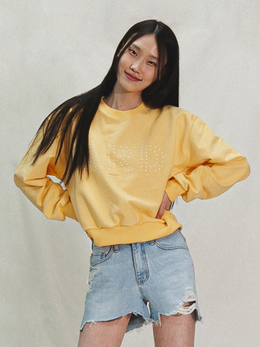 ARD Half Cropped Sweatshirt Yellow