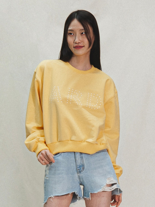 ARD Half Cropped Sweatshirt Yellow